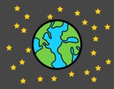 Desenho O Planeta Terra pintado por Sonica