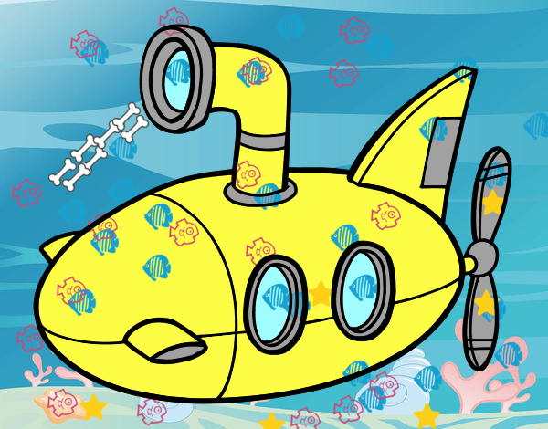 Desenho Submarino pintado por lucashenri