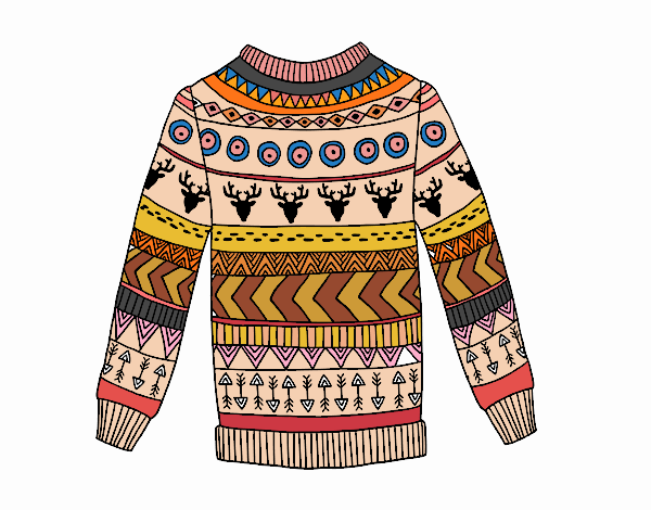 Desenho Suéter de lã impressa pintado por kellyalmei