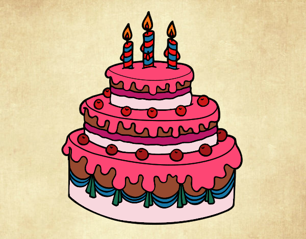 Desenho Torta de Aniversário pintado por Nanda12743