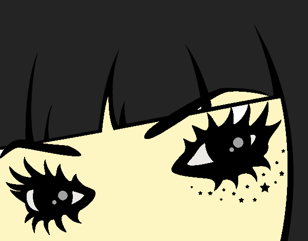 Desenho Emo olhos pintado por PollyannaB