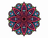 Desenho Mandala para a concentração pintado por tania22