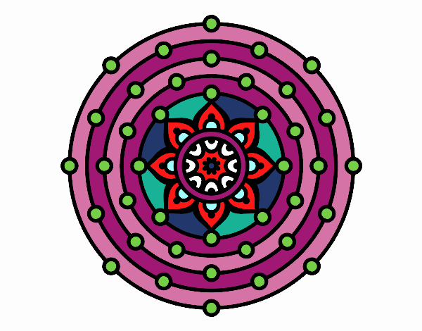 Desenho Mandala sistema solar pintado por tania22
