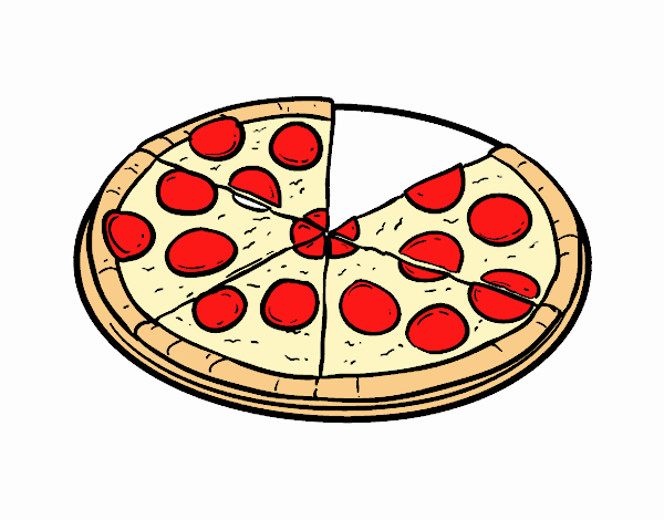 Desenho Pizza italiana pintado por tania22