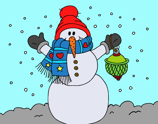 Desenho A neve do Natal do boneco de neve pintado por LuizTacks