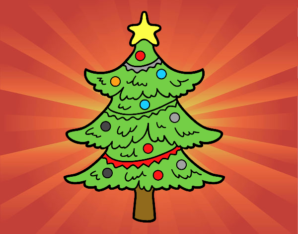 Desenho de Árvore de natal pintado e colorido por Usuário não registrado o  dia 29 de Outobro do 2015