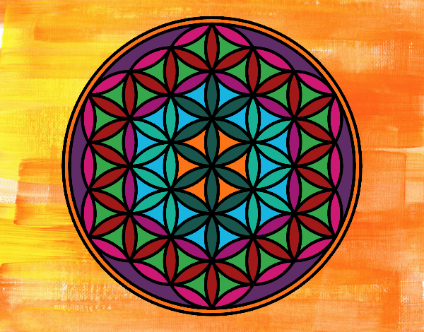 Desenho Mandala flor de vida pintado por nicknice