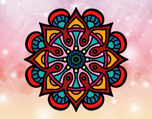 Desenho Mandala mundo árabe pintado por nicknice