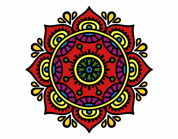 Desenho Mandala para relaxar pintado por IsabelDiva