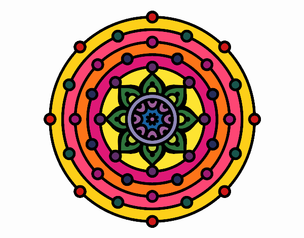 Desenho Mandala sistema solar pintado por nicknice