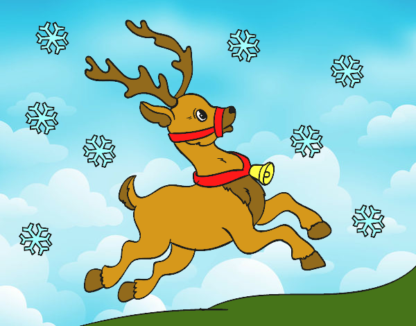Desenho Uma rena do Natal pintado por Sheron