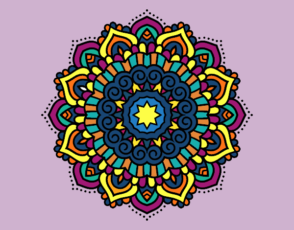 Desenho Mandala estrela decorada pintado por Ritagomes1