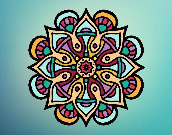 Desenho Mandala mundo árabe pintado por Ritagomes1
