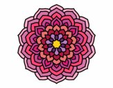 Desenho Mandala pétalas de flores pintado por larartes