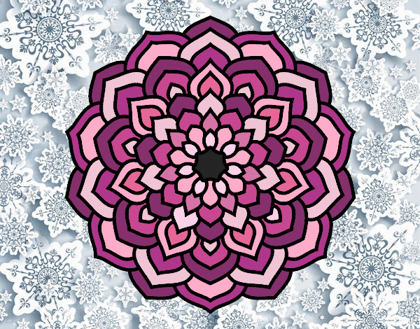 Desenho Mandala pétalas de flores pintado por Ritagomes1