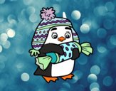Desenho Pinguim com caramelo pintado por larartes