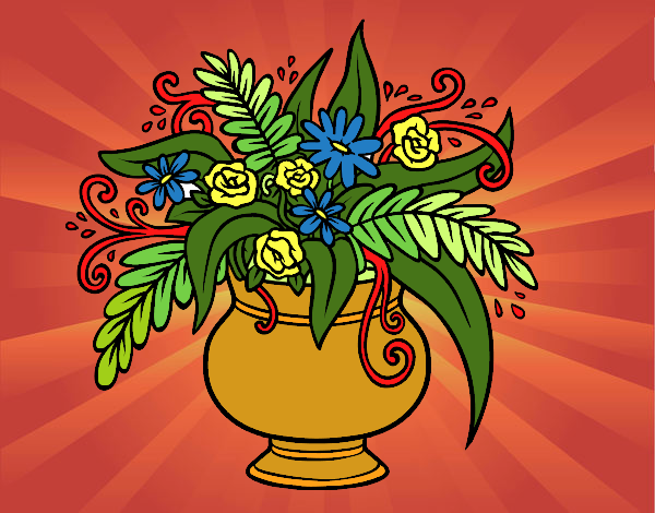 Desenho Um vaso com flores pintado por Ritagomes1