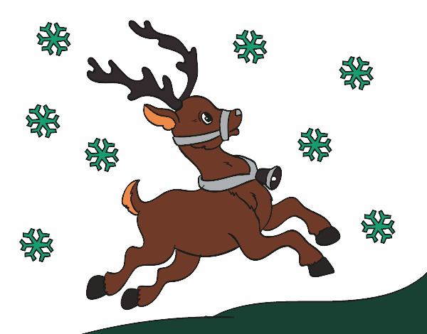 Desenho Uma rena do Natal pintado por isalu