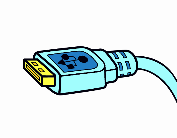 Desenho Cabo USB pintado por TitiPunk17