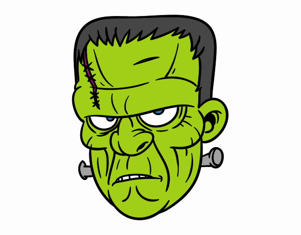 Desenho Cara de Frankenstein pintado por TitiPunk17