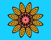 Desenho Mandala flores com pétalas pintado por teresasara
