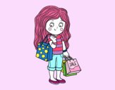 Desenho Menina com compras do verão  pintado por TikkiGamer
