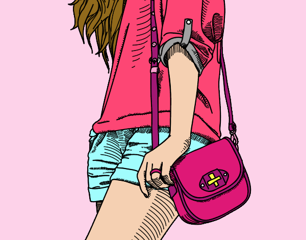 Desenho Menina com saco pintado por TikkiGamer