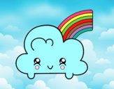 Desenho Nuvem com arco-íris de Kawaii pintado por TikkiGamer