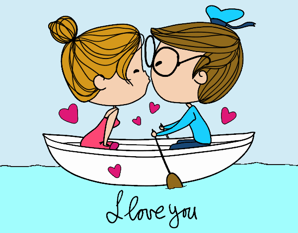 Beijo em um barco
