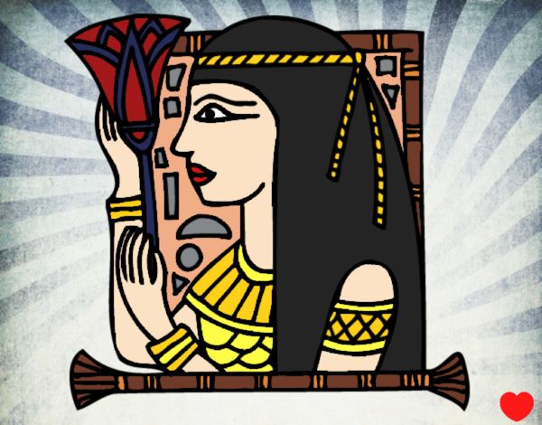 Desenho Cleopatra pintado por away