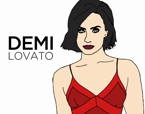 Desenho Demi Lovato pintado por kallissa