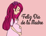 Desenho Mamã grávida no Dia da Mãe pintado por TikkiGamer