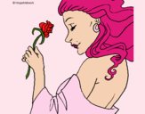 Desenho Princesa com uma rosa pintado por TikkiGamer