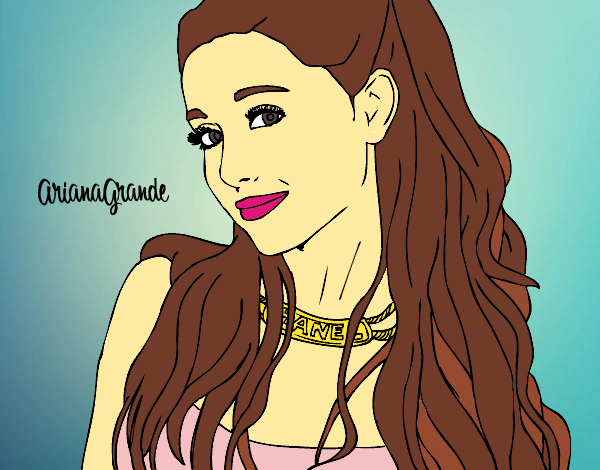 Desenho Ariana Grande com coleira pintado por Keithy 