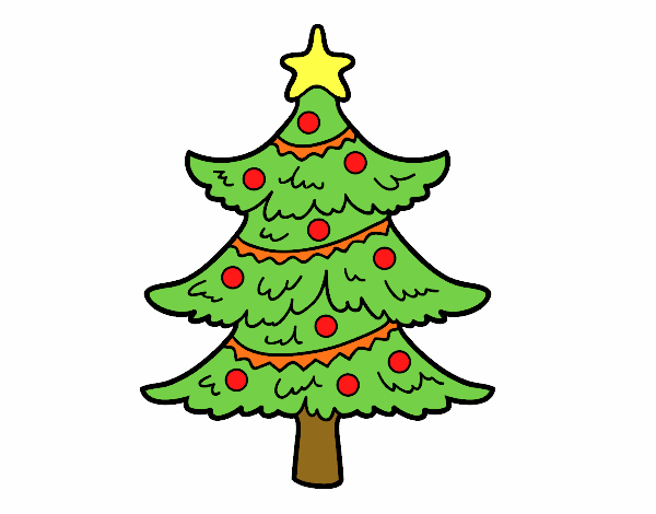 Desenho de Árvore de Natal decorada pintado e colorido por Usuário não  registrado o dia 26 de Janeiro do 2018