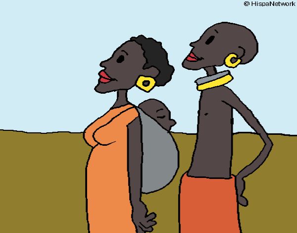Desenho Família da Zambia pintado por Keithy 