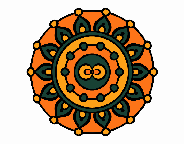 Desenho Mandala meditação pintado por Craudia