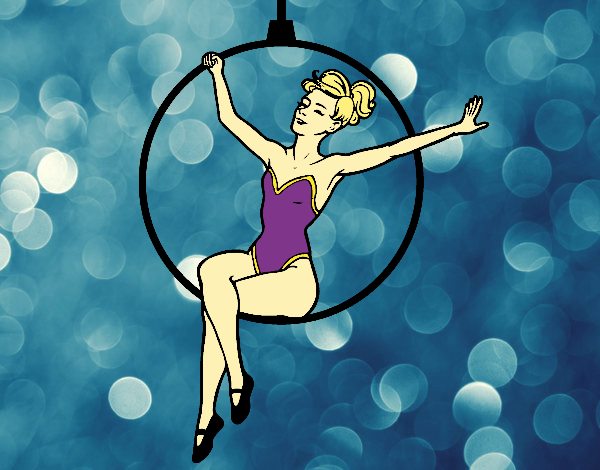 Desenho Mulher trapezista pintado por Keithy 