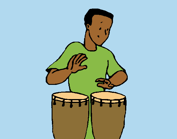 Desenho Percussionista pintado por Craudia