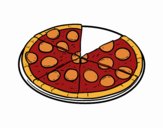 Desenho Pizza italiana pintado por vivihsanto