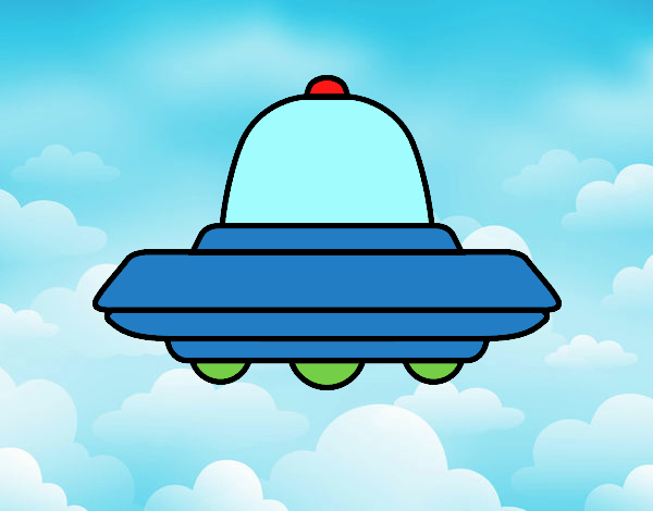Desenho  UFO voando pintado por fjcima