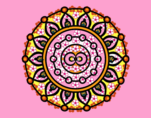 Desenho Mandala meditação pintado por mcastrode