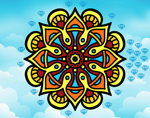 Desenho Mandala mundo árabe pintado por mcastrode