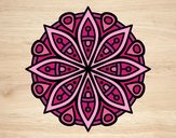 Desenho Mandala para a concentração pintado por Keithy 