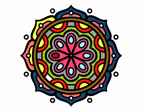 Desenho Mandala para meditar pintado por security