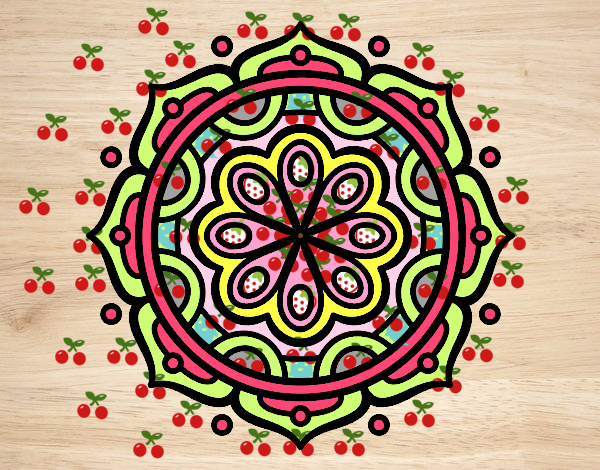Desenho Mandala para meditar pintado por mcastrode