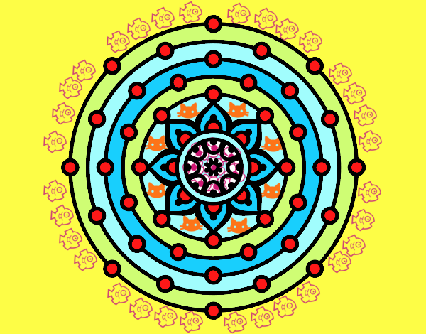 Desenho Mandala sistema solar pintado por mcastrode