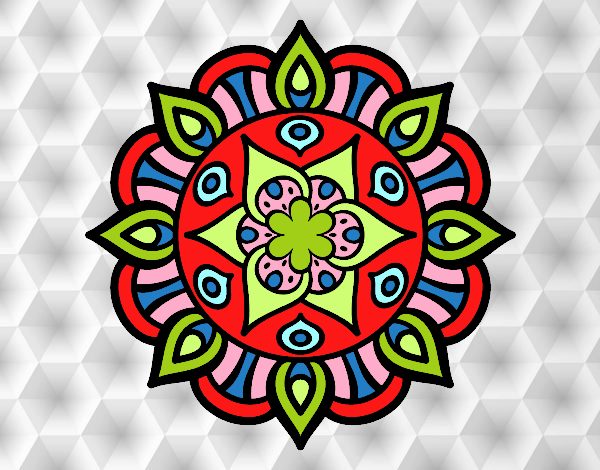 Desenho Mandala vida vegetal pintado por mcastrode