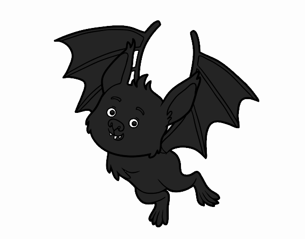 Desenho Morcego simpático pintado por Jujuli