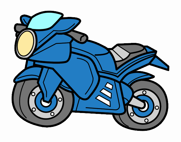 Desenho de Moto esportiva pintado e colorido por Usuário não registrado o  dia 24 de Setembro do 2023